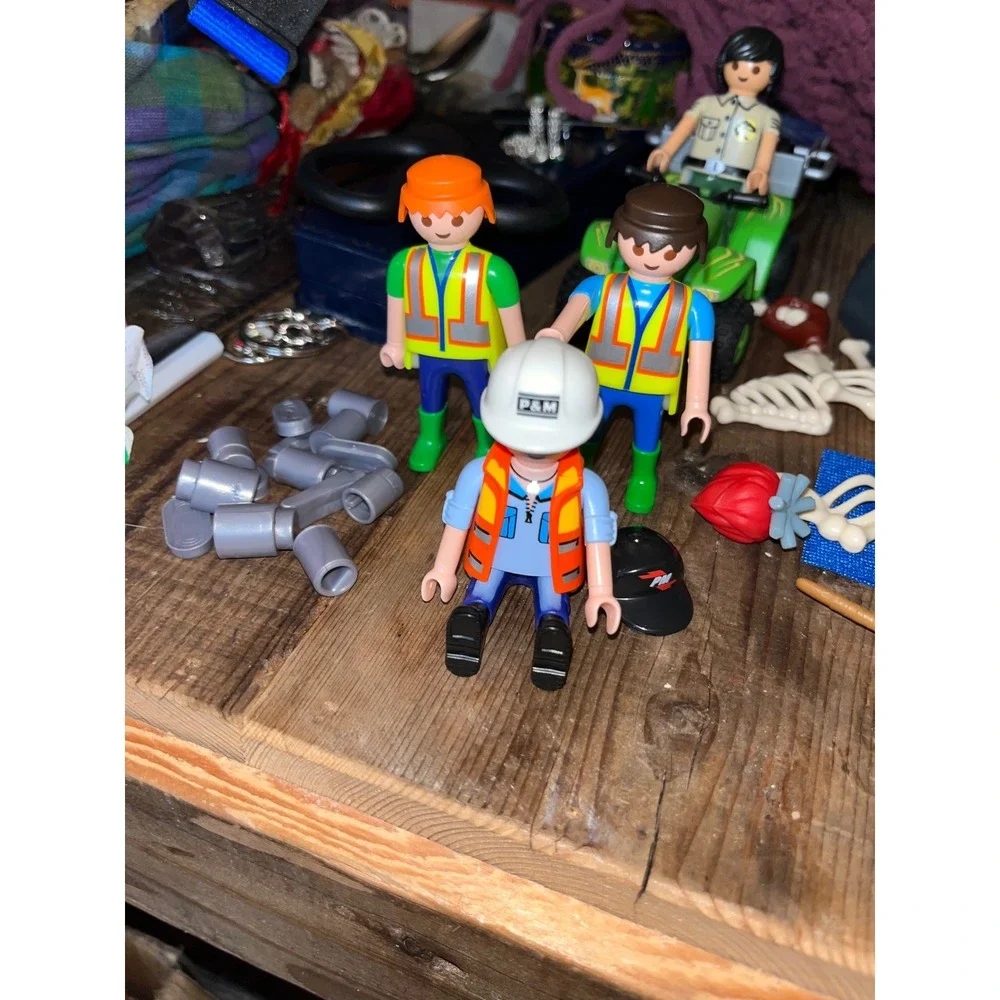 Playmobil Adventure Lot ATV Canoe Tent Figures Skeleton Jungle Safari